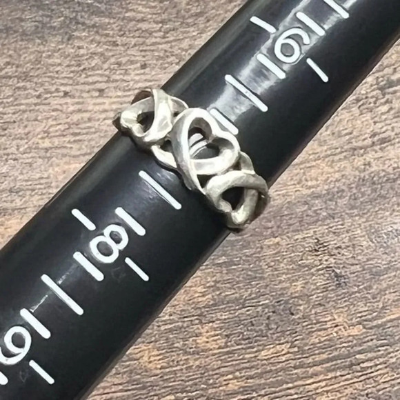 Sterling Silver Triple Heart Ring - Picture 10 of 10